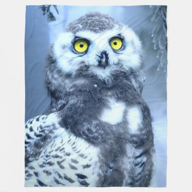 SNOW OWL FLEECE BLANKET (Front)