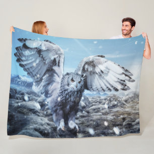 SNOW OWL FLEECE BLANKET