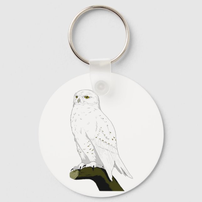 Snow Owl Key Ring (Front)