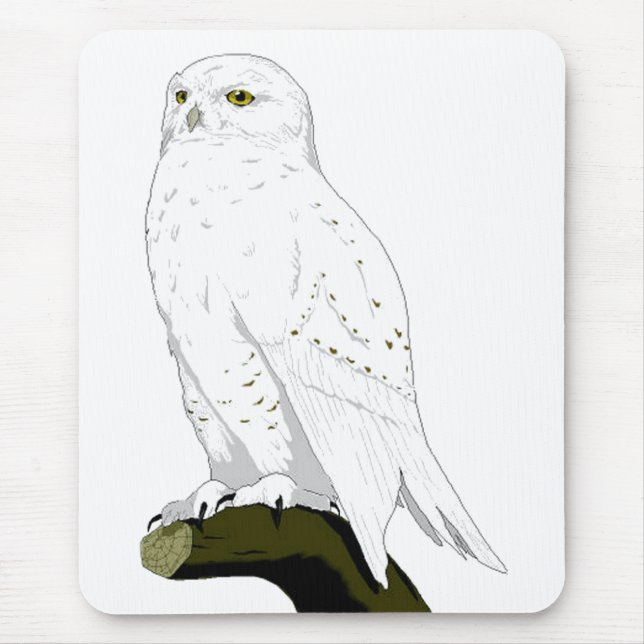 Snow Owl Mouse Mat (Front)