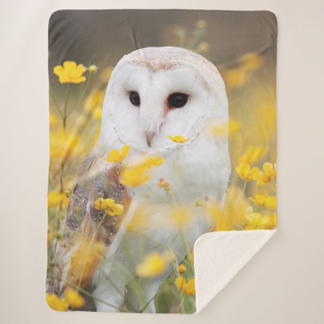 SNOW OWL SHERPA BLANKET (Front)