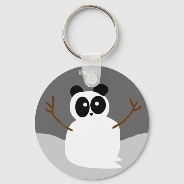 Snow Panda Key Ring (Front)