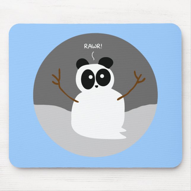 Snow Panda Mouse Mat (Front)