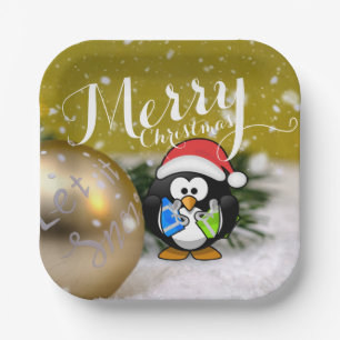Snow Paper Plate