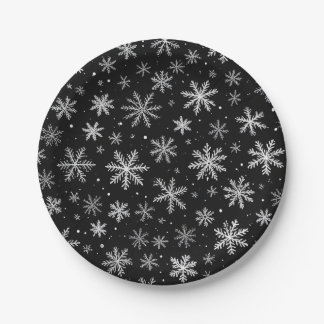 snow  paper plate