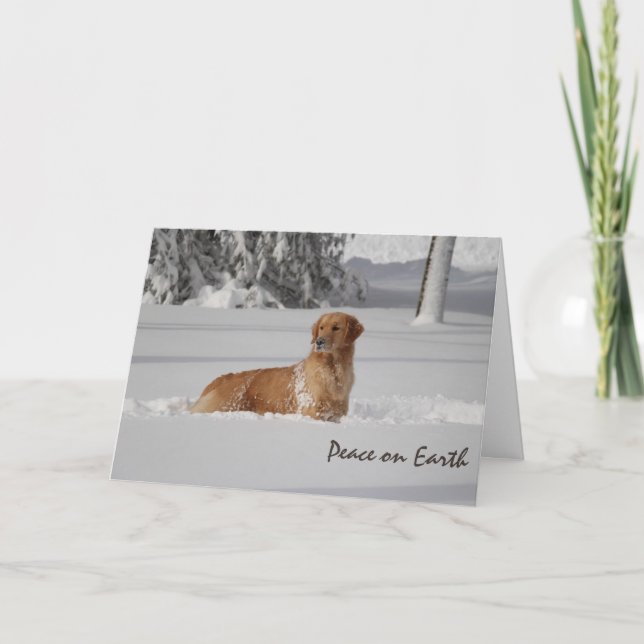 Snow Peace on Earth Holiday Card (Front)