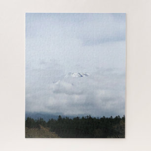 Snow Peak Emerging Through Clouds in Japan Jigsaw  Puzzle