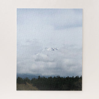 Snow Peak Emerging Through Clouds in Japan Jigsaw Puzzle