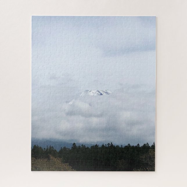Snow Peak Emerging Through Clouds in Japan Jigsaw  Puzzle (Vertical)