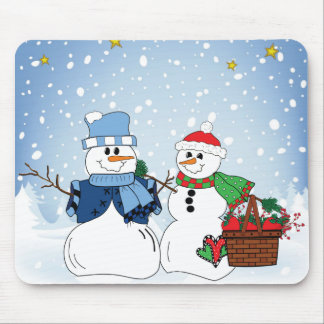 Snow People in the Snow Mouse Mat
