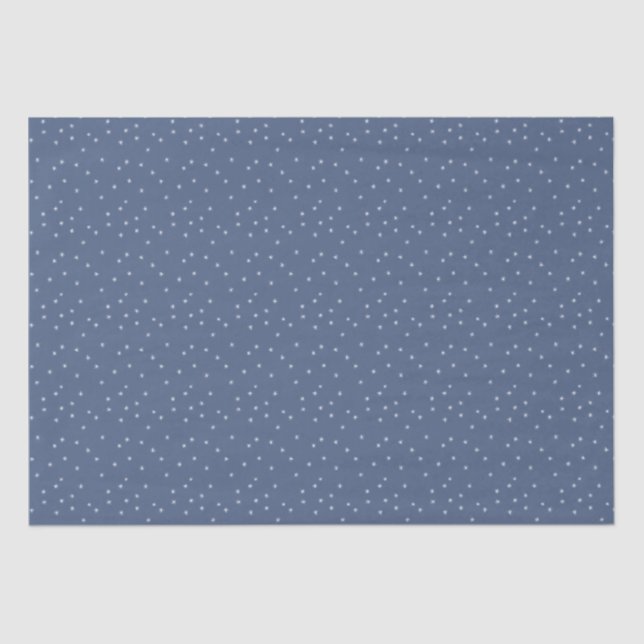 Snow Periwinkle Snowflake Winter Night Christmas Tissue Paper (Front)