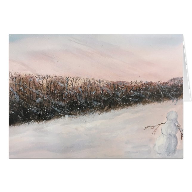 SNOW PERSON   . WATERCOLOR (Front Horizontal)