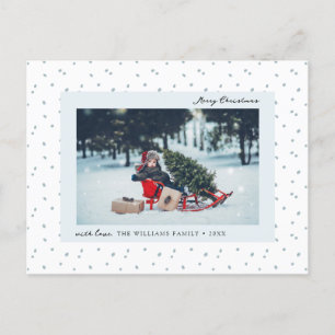 Snow Photo Holiday Postcard