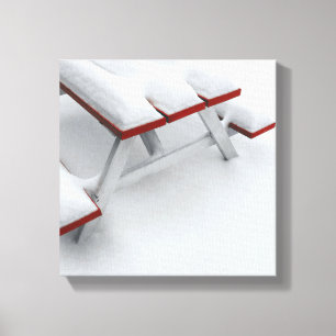 snow picnic canvas print