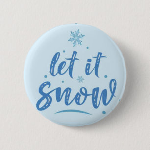 Snow Pin Button - winter Patches