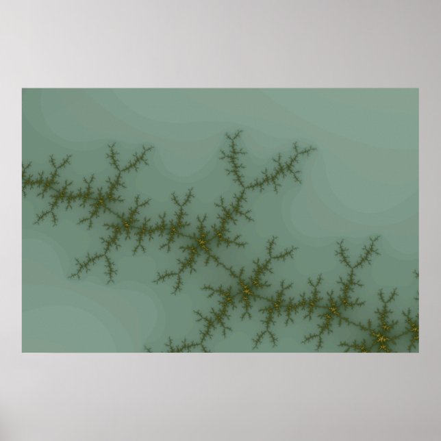 Snow Pine - Fractal Art Poster (Front)