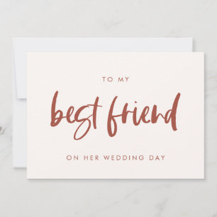 Snow pink To my best friend wedding day card