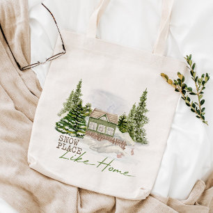 Snow Place Like Home Christmas Holiday Tote Bag