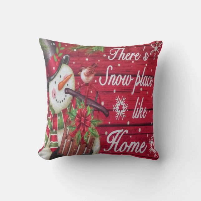 Snow Place Like Home Cushion (Front)