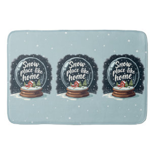 Snow Place Like Home Holiday Quote Bath Mat