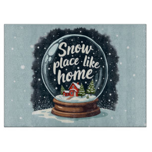 Snow Place Like Home Holiday Quote Cutting Board