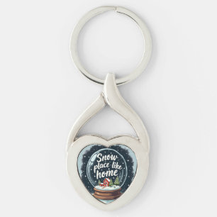 Snow Place Like Home Holiday Quote Key Ring