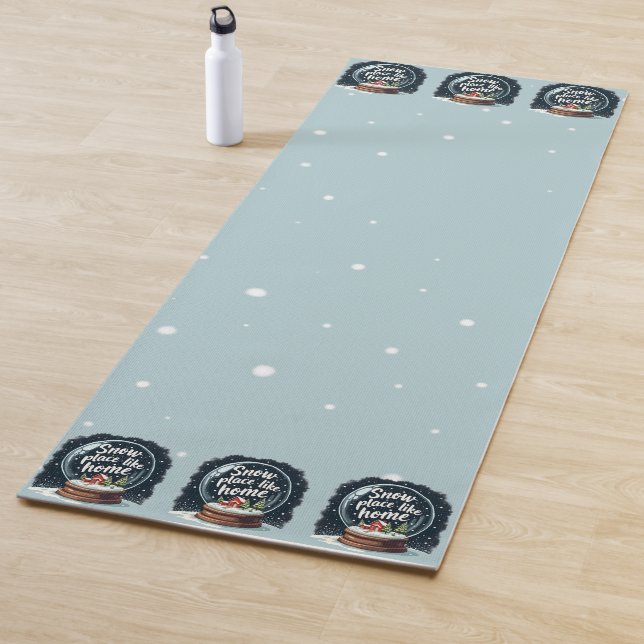 Snow Place Like Home Holiday Quote Yoga Mat (In Situ)