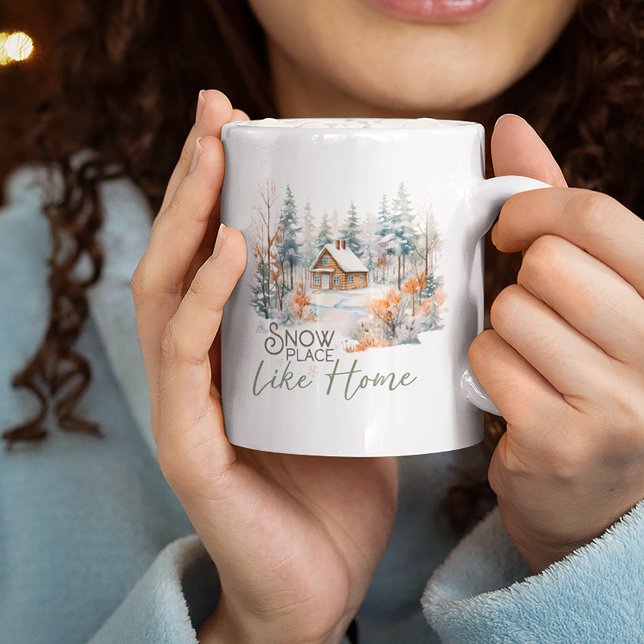 Snow Place Like Home, Mountain Cabin Christmas Coffee Mug (Creator Uploaded)