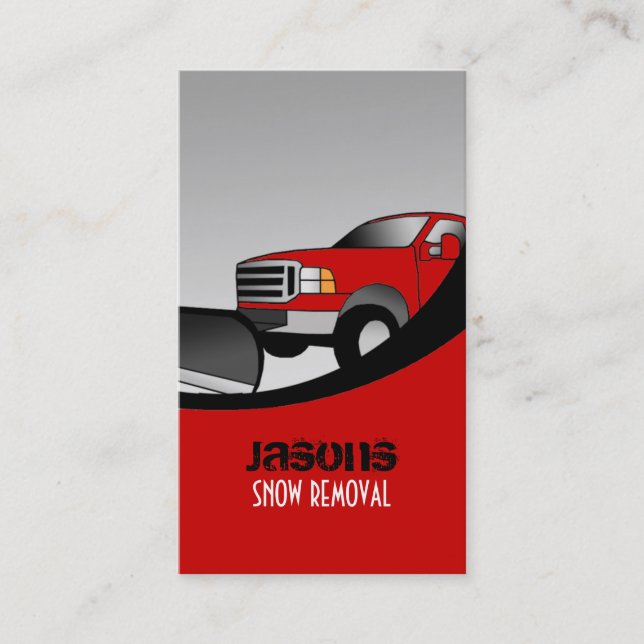 Snow plough Business Cards (Front)