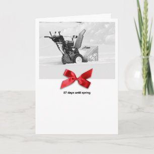 Snow Plough Christmas Holiday Card