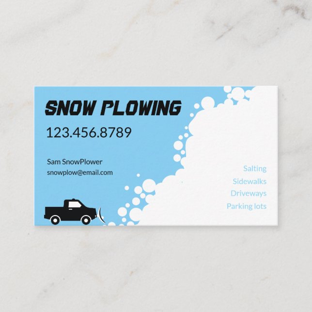 Snow Plough Company Business Card (Front)