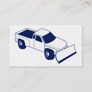 snow plough pick-up truck business card
