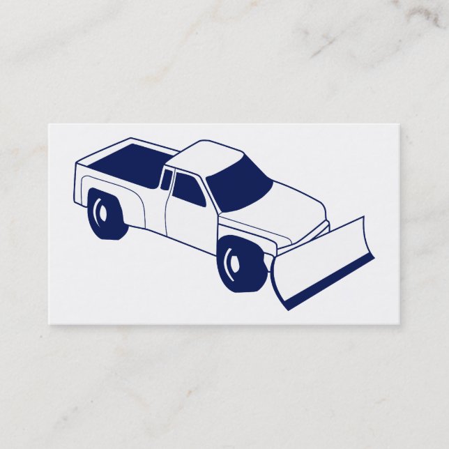 snow plough pick-up truck business card (Front)