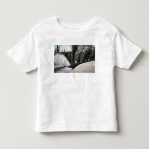 Snow Plough Railroad Clearing Tracks in Rocky Toddler T-Shirt