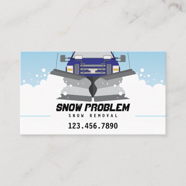 Snow Plough Service Business Card (Front)