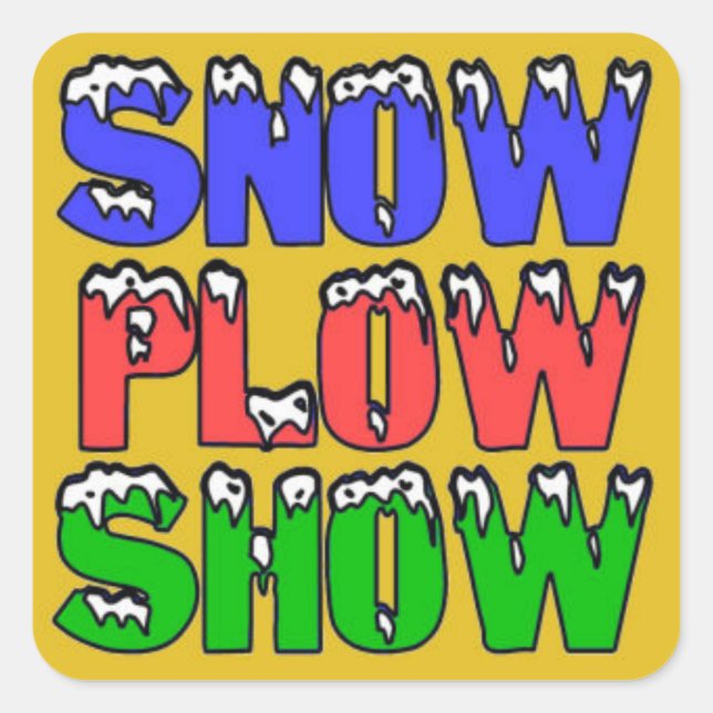 Snow Plough Show Yellow Sticker (Front)