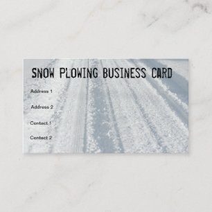 Snow Plough Snowy Road Removal Business Card