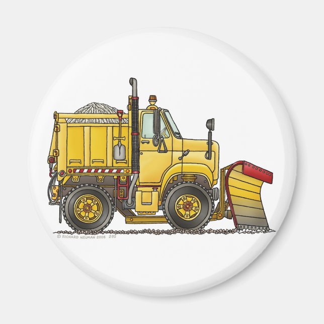 Snow Plough Truck Magnets (Front)