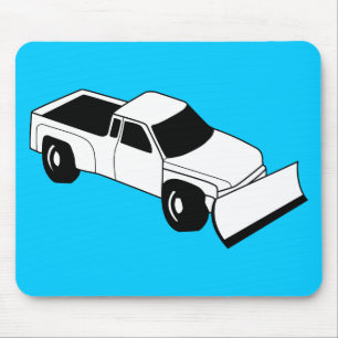 snow plough truck mouse mat