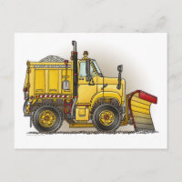 Snow Plough Truck Post Card