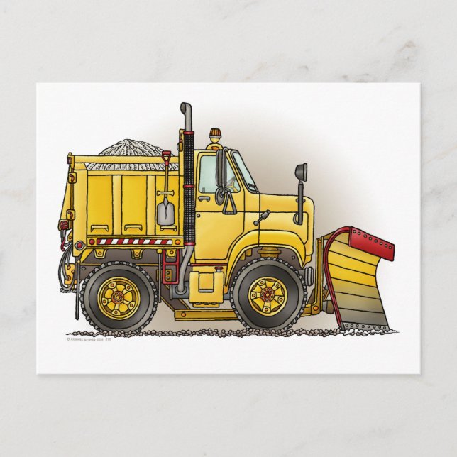 Snow Plough Truck Post Card (Front)