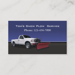 Snow Plough Truck Service Business Card