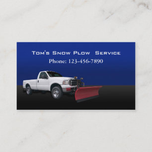 Snow Plough Truck Service Business Card