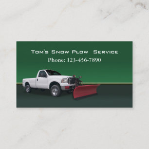 Snow Plough Truck Service Business Card