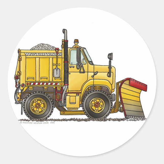 Snow Plough Truck Stickers (Front)