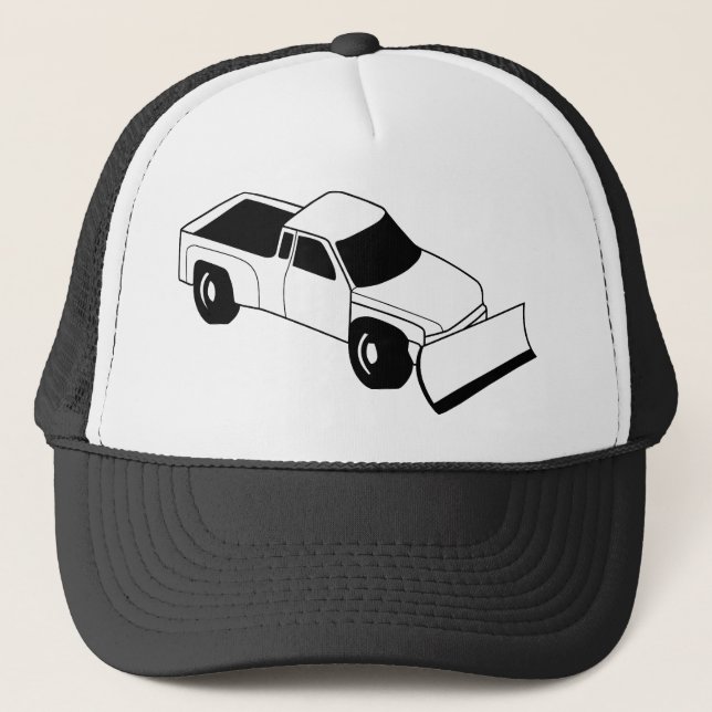 snow plough truck trucker hat (Front)