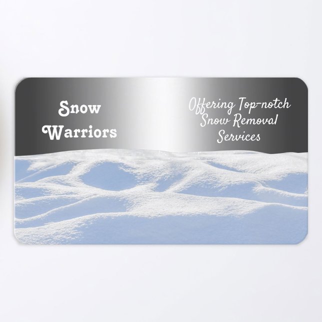 Snow Plougher Business Card (Snow Powing)