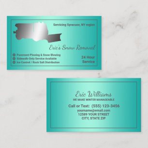 Snow Ploughing and Removal Business Card