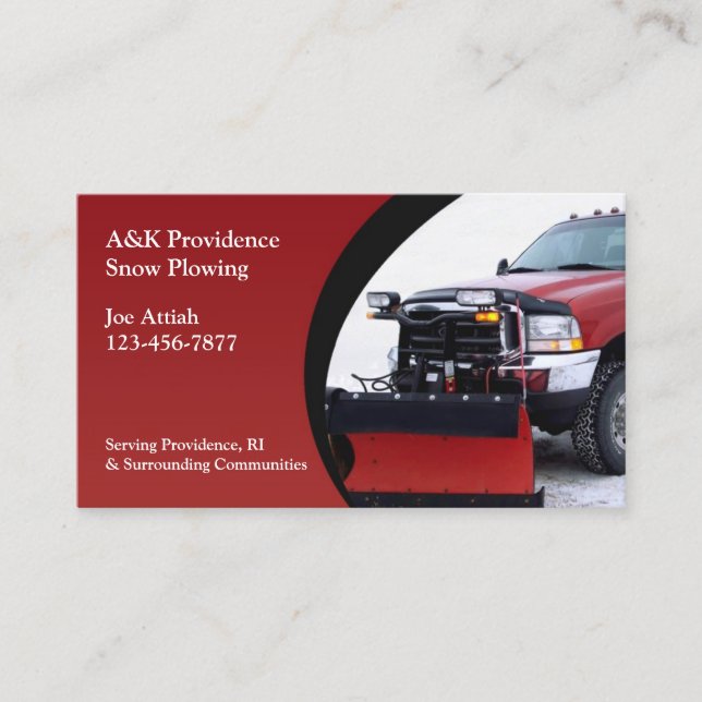 Snow Ploughing Business Card (Front)