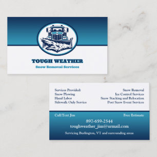 Snow Ploughing Business Card